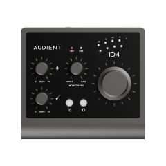 Audient iD4 mkII USB Audio Interface, view showing the front