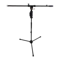 The black Studiospares Pro One Hand Mic Stand and Boom